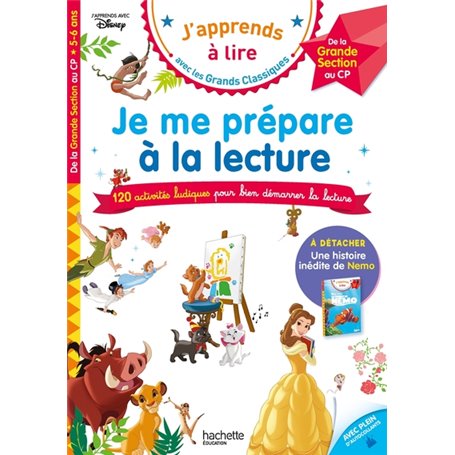 Disney - Je me prépare à la lecture avec les grands classiques Disney - Cahier de vacances 2023