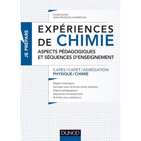 Expériences de chimie - Aspects pédagogiques et séquences d'enseignement - Capes/Agrégation