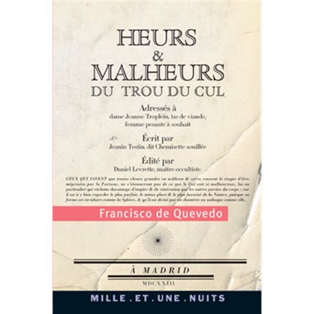Heurs et malheurs du trou du cul