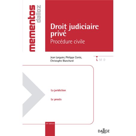 Droit judiciaire privé - Procédure civile 20ed