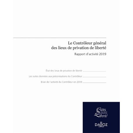 Rapport d'activité 2019 du contrôleur général des lieux de privation