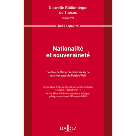 Nationalité et souveraineté - Volume 196