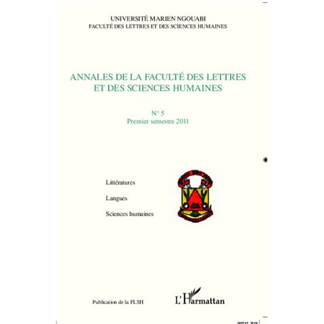 Annales de la faculté des lettres et des sciences humaines n° 5 premier trimestre 2011
