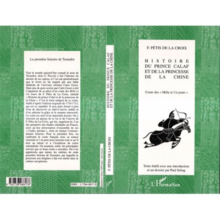 HISTOIRE DU PRINCE CALAF ET DE LA PRINCESSE DE LA CHINE