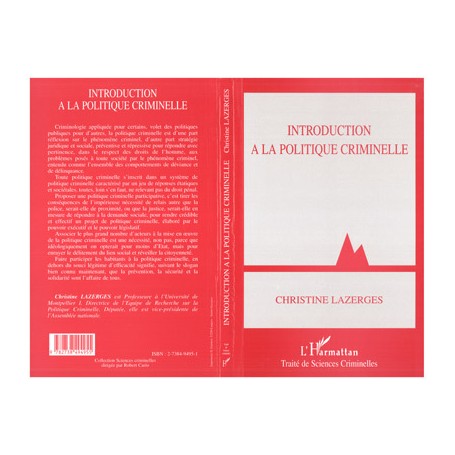 INTRODUCTION À LA POLITIQUE CRIMINELLE