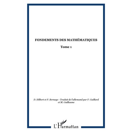 FONDEMENTS DES MATHÉMATIQUES