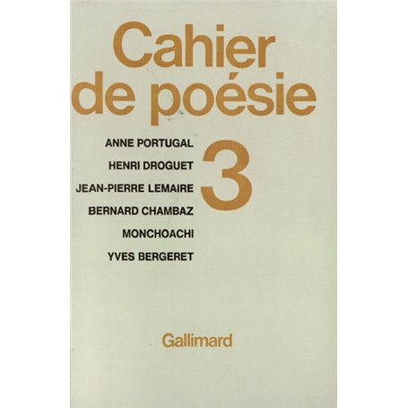 Cahier de poésie