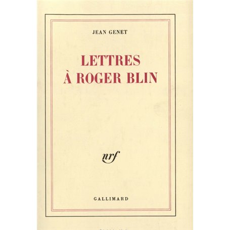 Lettres à Roger Blin