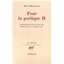 Pour la poétique