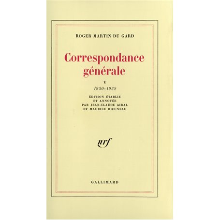 Correspondance générale