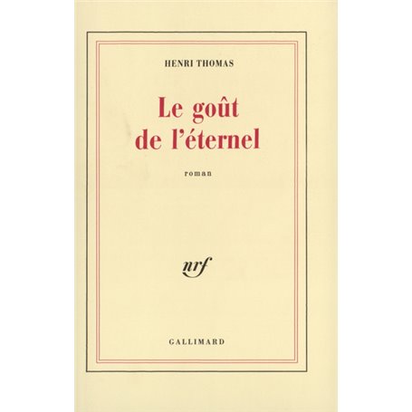 Le Goût de l'éternel