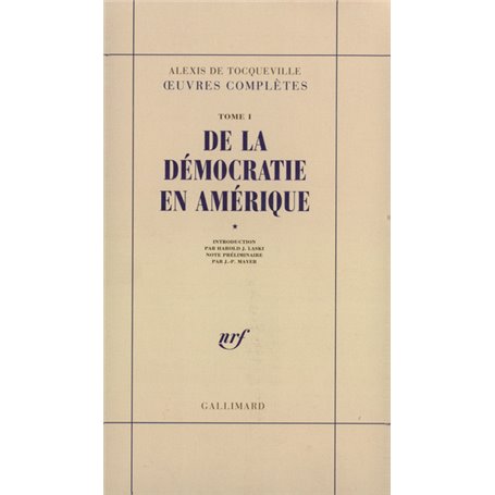 De la démocratie en Amérique