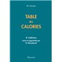 TABLE DES CALORIES, 5E ED.