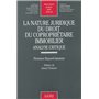 la nature juridique du droit du copropriétaire immobilier. analyse critique