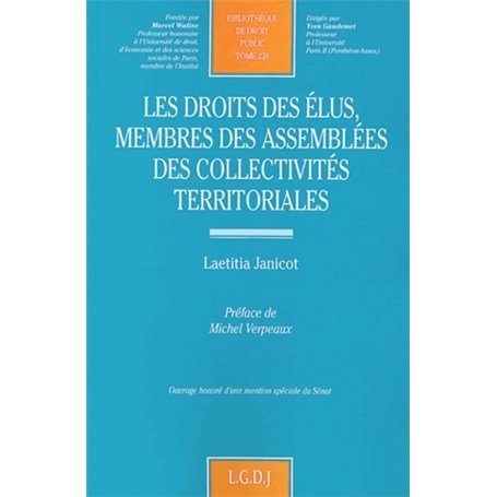 les droits des élus membres des assemblées des collectivités territoriales