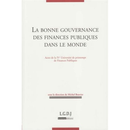 la bonne gouvernance des finances publiques dans le monde