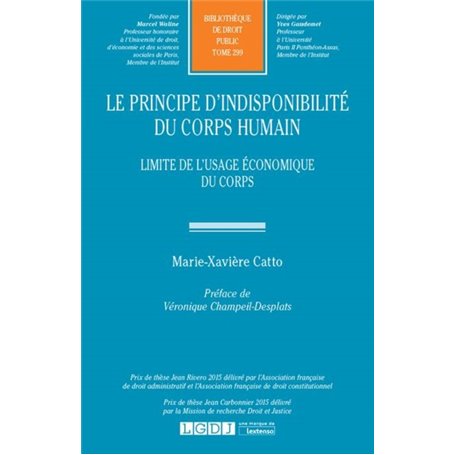 LE PRINCIPE D INDISPONIBILITE DU CORPS HUMAIN
