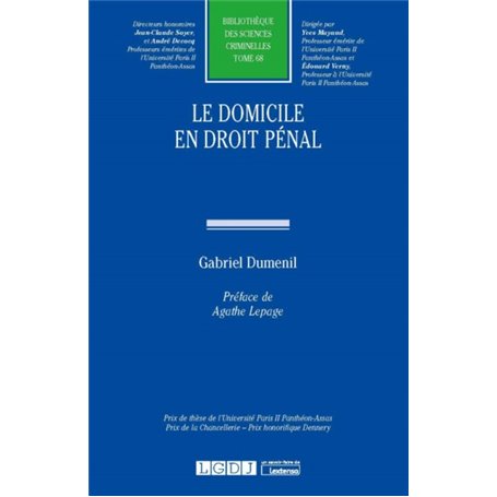 Le domicile en droit pénal