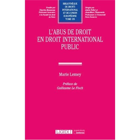 L'abus de droit en droit international public