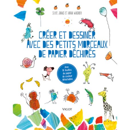 Créer et dessiner avec des petits morceaux de papier déchirés