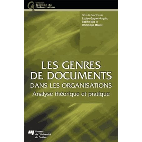 GENRES DE DOCUMENTS DANS LES ORGANISATIONS