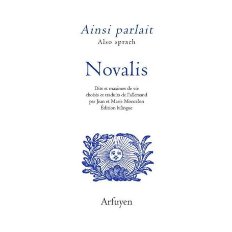 AINSI PARLAIT NOVALIS