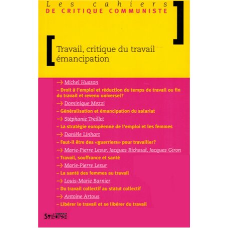 travail, critique du travail, emancipation