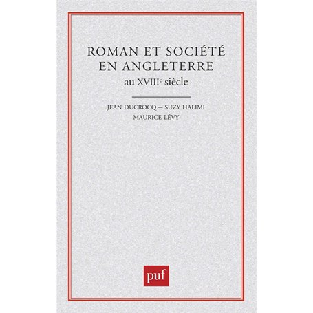 Roman et société en Angleterre au XVIIIe siècle