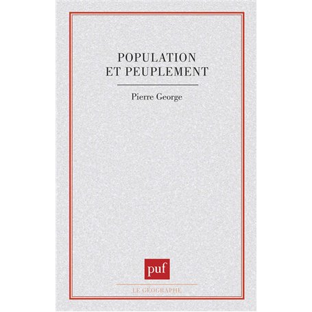 Population et peuplement