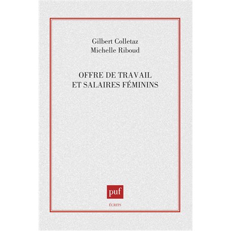 Offre de travail & salaires féminins