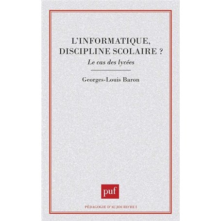 Informatique discipline scolaire ?