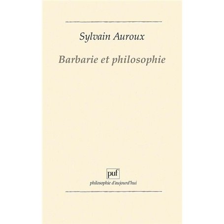 Barbarie et philosophie