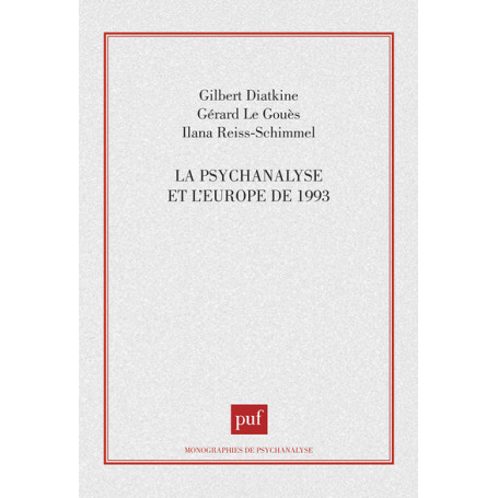 La psychanalyse et l'Europe de 1993