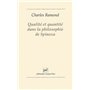 Qualité et quantité dans la philosophie de Spinoza
