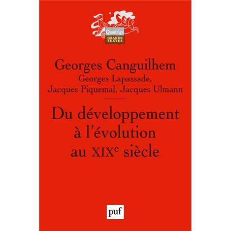 Du développement à l'évolution au XIXe siècle