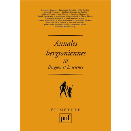 Annales bergsoniennes, III