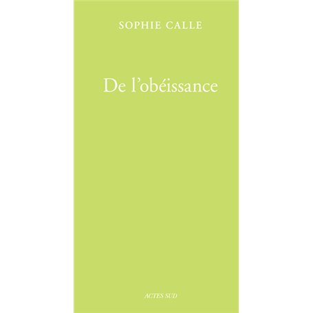 De l'obéissance (Livre I)