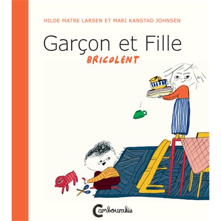 Garçon et fille bricolent