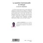 La question homosexuelle en Afrique