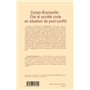 Congo-Brazzaville état et société civile en situation de post-conflit