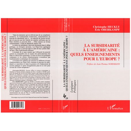 La subsidiarité à l'américaine : quels changements pour l'Europe?