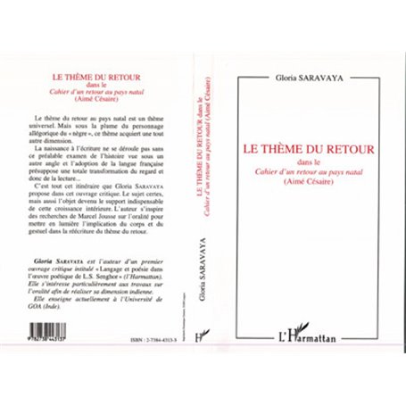 Le thème du retour dans le Cahier d'un retour au pays natal (Aimé Césaire)