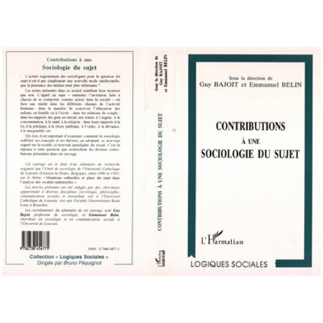 CONTRIBUTIONS A UNE SOCIOLOGIE DU SUJET