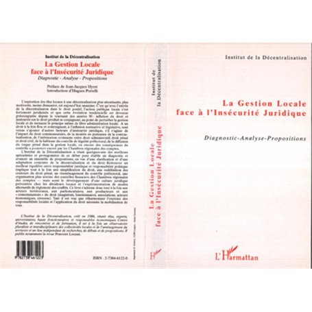 La gestion locale face à l'insécurité juridique