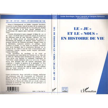 Le "Je" et le "Nous" en Histoire de Vie
