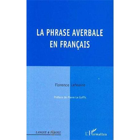 La phrase averbale en français