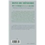DONS DE MEMOIRE