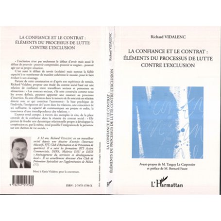 LA CONFIANCE ET LE CONTRAT : ÉLÉMENTS DU PROCESSUS DE LUTTE CONTRE L'EXCLUSION