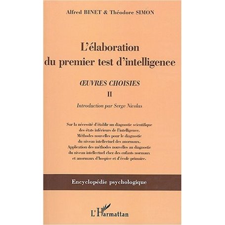 L'élaboration du premier test d'intelligence (1904-1905)