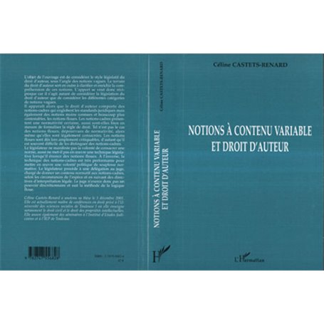 Notions à contenu variable et droit d'auteur